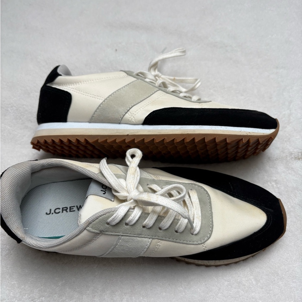 J. Crew women’s Black and White Sneakers